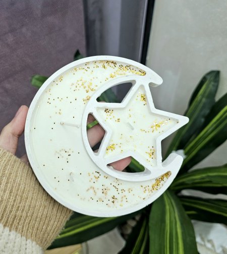 شمعة نجمة وهلال كونكريت