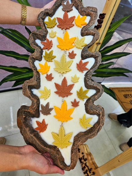 شمعة ورقة شجر