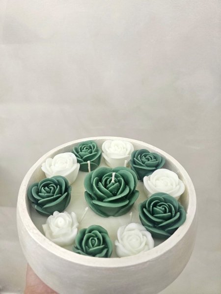 شمعة صحن مدور كبير