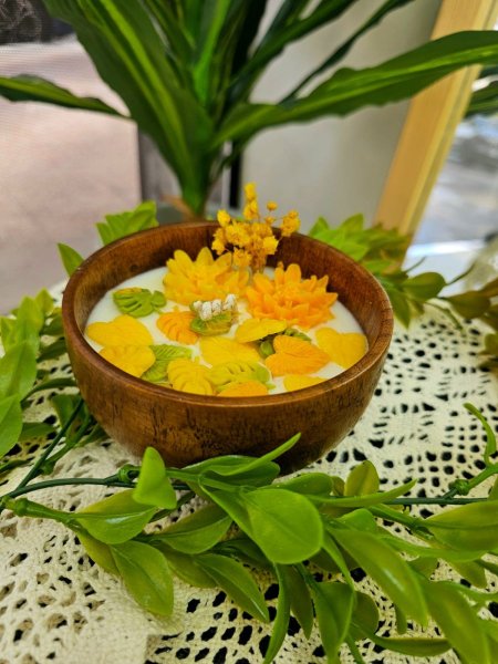 صحن خشب مدور