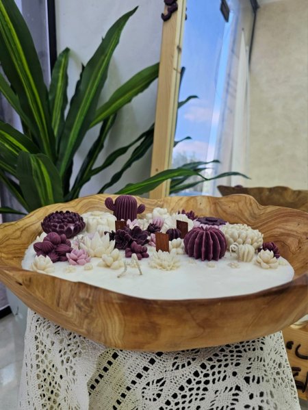 صحن خشب حجم كبير