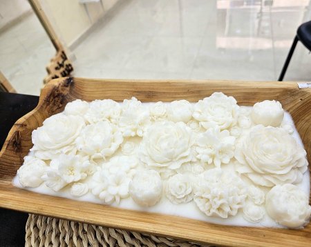 صحن خشب بامبو مطاول