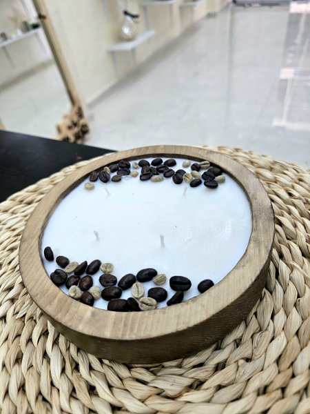 صحد خشب مدور كبير