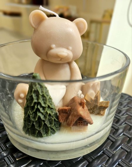 شمعة بلورة دب وبيت